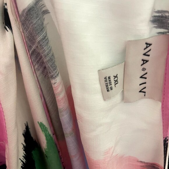 *SOLD* Ava & Viv Floral Hi Low Ruffle Flutter Sleeve Dress XXL - Picture 10 of 10